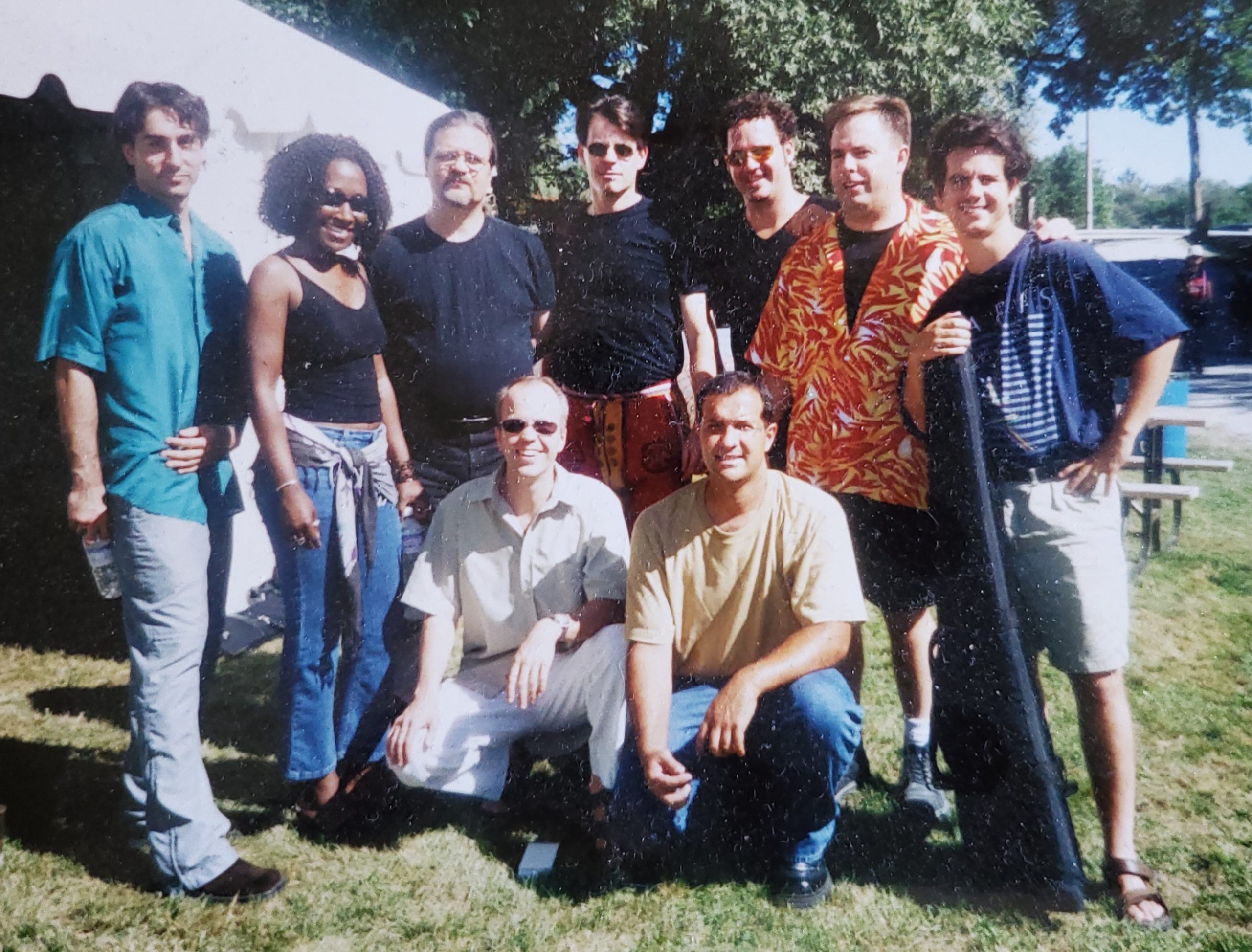 The Soul Foundation pose for a group photo at Markham Jazz Fest 2002.